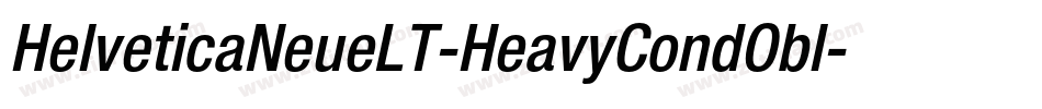 HelveticaNeueLT-HeavyCondObl字体转换