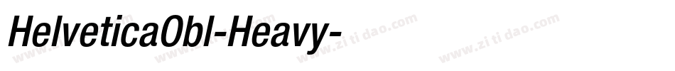HelveticaObl-Heavy字体转换