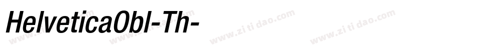 HelveticaObl-Th字体转换