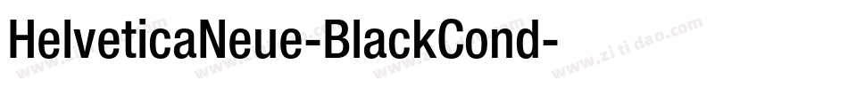 HelveticaNeue-BlackCond字体转换