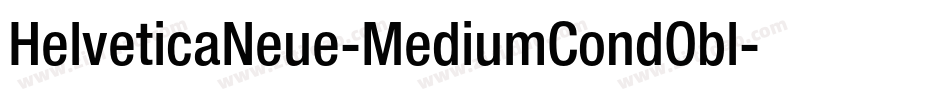 HelveticaNeue-MediumCondObl字体转换