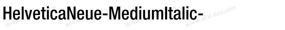 HelveticaNeue-MediumItalic字体转换