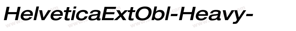 HelveticaExtObl-Heavy字体转换