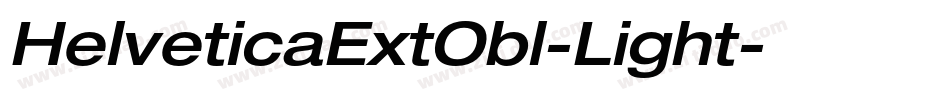 HelveticaExtObl-Light字体转换