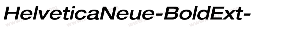 HelveticaNeue-BoldExt字体转换