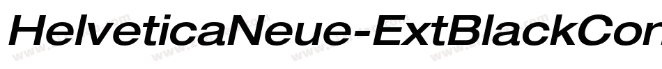 HelveticaNeue-ExtBlackCondObl字体转换