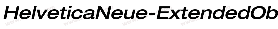 HelveticaNeue-ExtendedObl字体转换