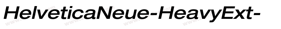 HelveticaNeue-HeavyExt字体转换