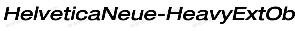 HelveticaNeue-HeavyExtObl字体转换