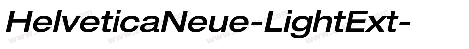 HelveticaNeue-LightExt字体转换