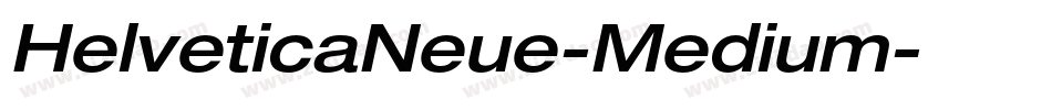 HelveticaNeue-Medium字体转换