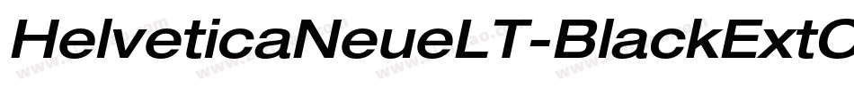 HelveticaNeueLT-BlackExtObl字体转换