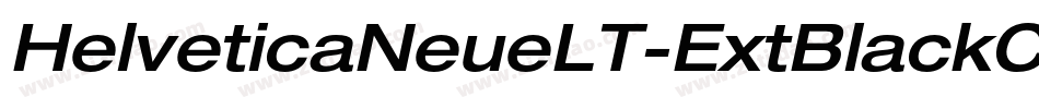 HelveticaNeueLT-ExtBlackCondObl字体转换
