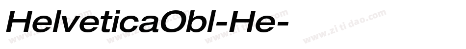 HelveticaObl-He字体转换