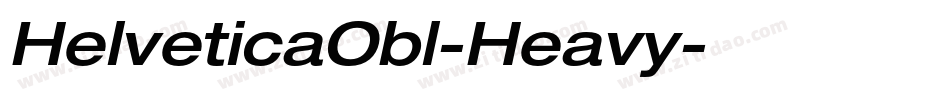 HelveticaObl-Heavy字体转换