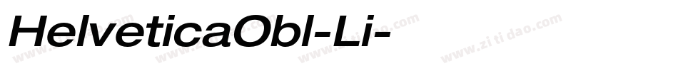 HelveticaObl-Li字体转换