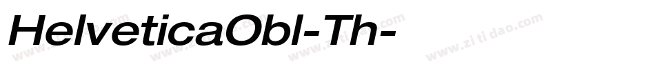 HelveticaObl-Th字体转换