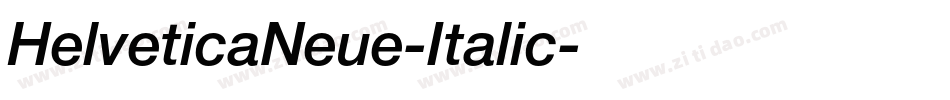HelveticaNeue-Italic字体转换