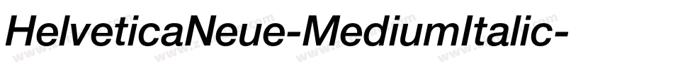 HelveticaNeue-MediumItalic字体转换