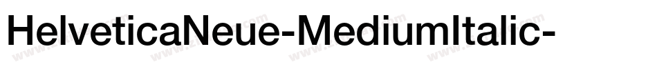 HelveticaNeue-MediumItalic字体转换