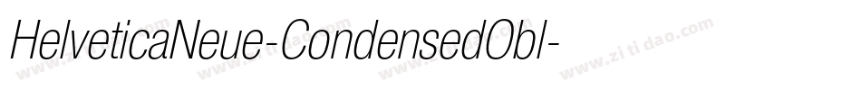 HelveticaNeue-CondensedObl字体转换