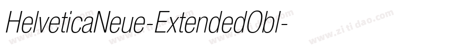 HelveticaNeue-ExtendedObl字体转换