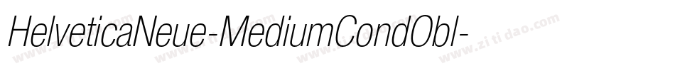 HelveticaNeue-MediumCondObl字体转换