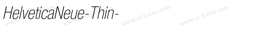 HelveticaNeue-Thin字体转换