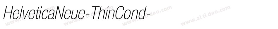 HelveticaNeue-ThinCond字体转换