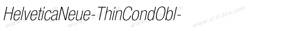 HelveticaNeue-ThinCondObl字体转换