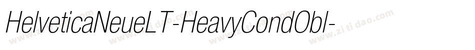 HelveticaNeueLT-HeavyCondObl字体转换