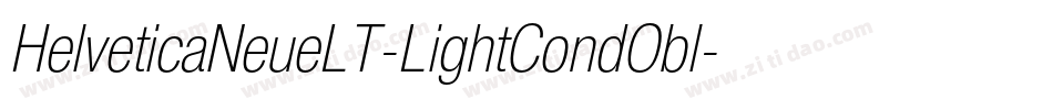 HelveticaNeueLT-LightCondObl字体转换