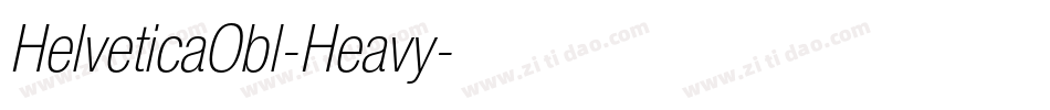HelveticaObl-Heavy字体转换