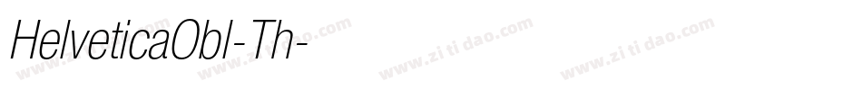 HelveticaObl-Th字体转换