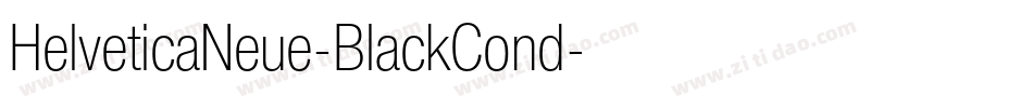 HelveticaNeue-BlackCond字体转换