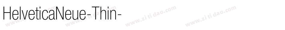 HelveticaNeue-Thin字体转换
