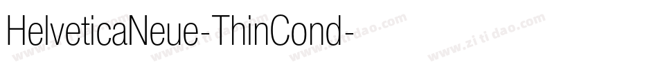 HelveticaNeue-ThinCond字体转换