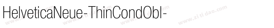HelveticaNeue-ThinCondObl字体转换