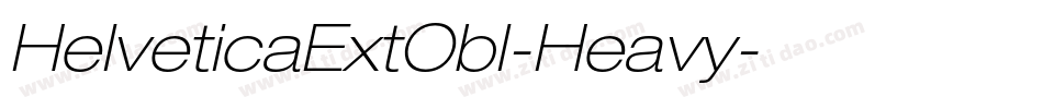 HelveticaExtObl-Heavy字体转换