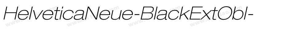 HelveticaNeue-BlackExtObl字体转换