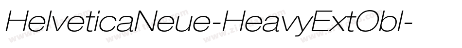 HelveticaNeue-HeavyExtObl字体转换