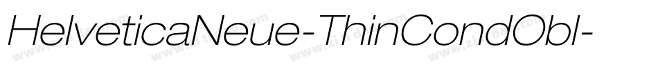 HelveticaNeue-ThinCondObl字体转换