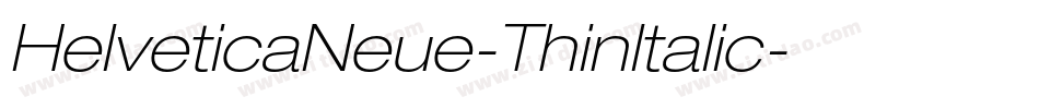 HelveticaNeue-ThinItalic字体转换