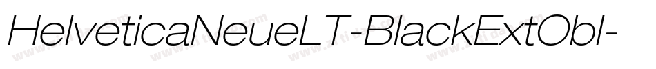 HelveticaNeueLT-BlackExtObl字体转换