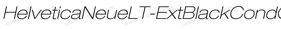 HelveticaNeueLT-ExtBlackCondObl字体转换