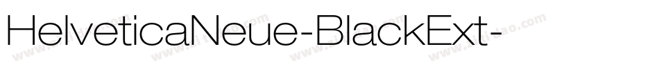 HelveticaNeue-BlackExt字体转换