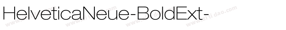 HelveticaNeue-BoldExt字体转换