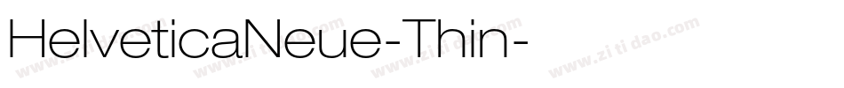 HelveticaNeue-Thin字体转换