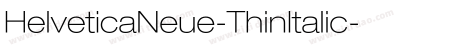 HelveticaNeue-ThinItalic字体转换