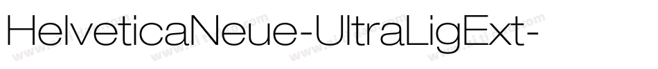 HelveticaNeue-UltraLigExt字体转换